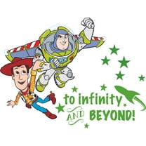 Toy Story Infinity Beyond Quote Cartoon Decors Wall Sticker Art Design Decal for Girls Boys Kids Room Bedroom Nursery Kindergarten House Fun Home Decor Stickers Wall Art Vinyl Decoration (27x30 inch)
