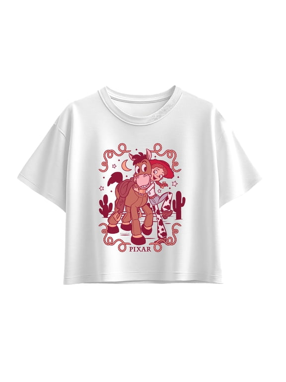 Toy Story - Jessie Cowgirl Girls' Short Sleeve Boxy Graphic T-Shirt