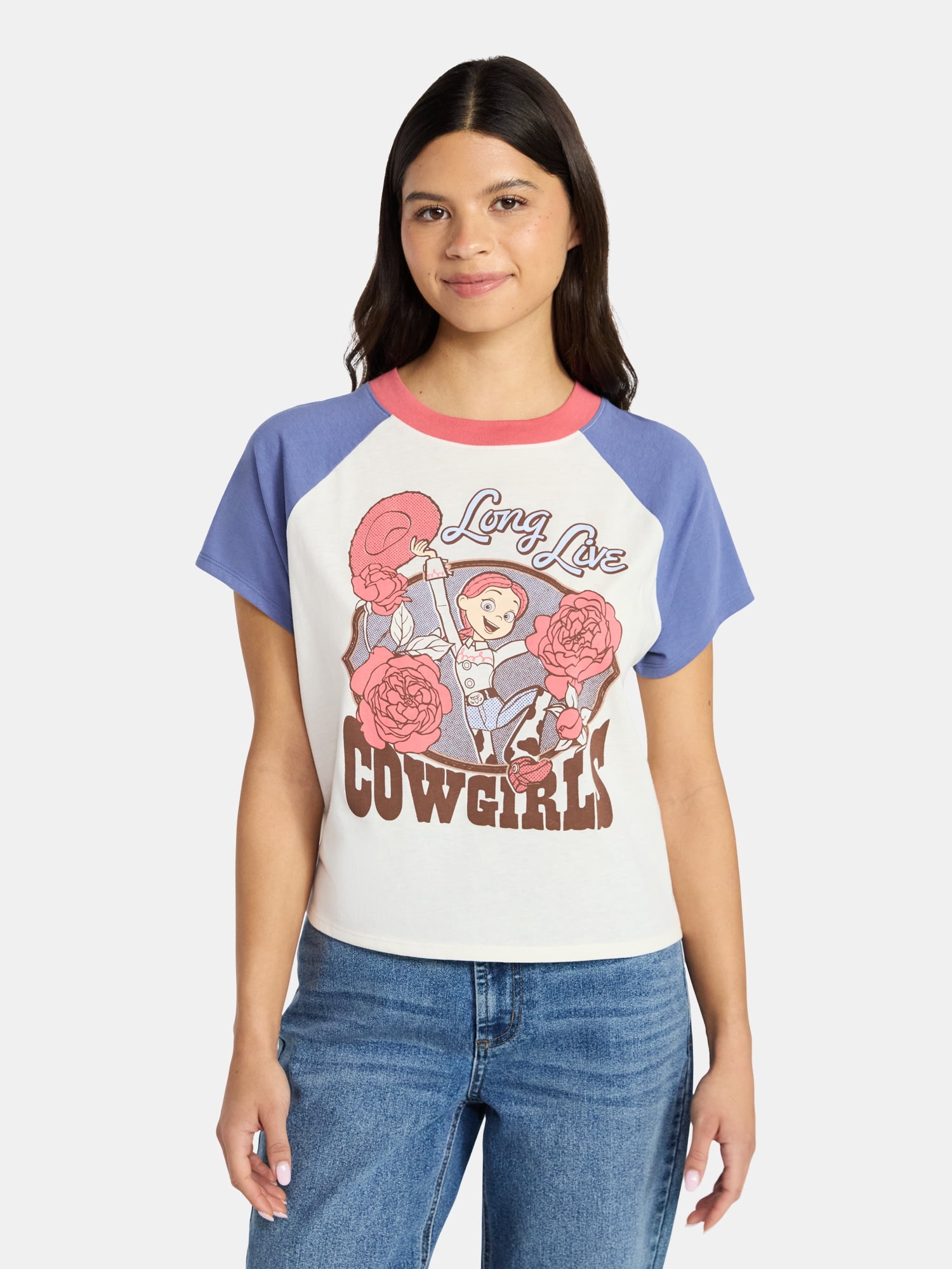 Toy Story Jessie Women's Cowgirls Graphic Tee with Short Sleeves, Sizes XXS-XXL