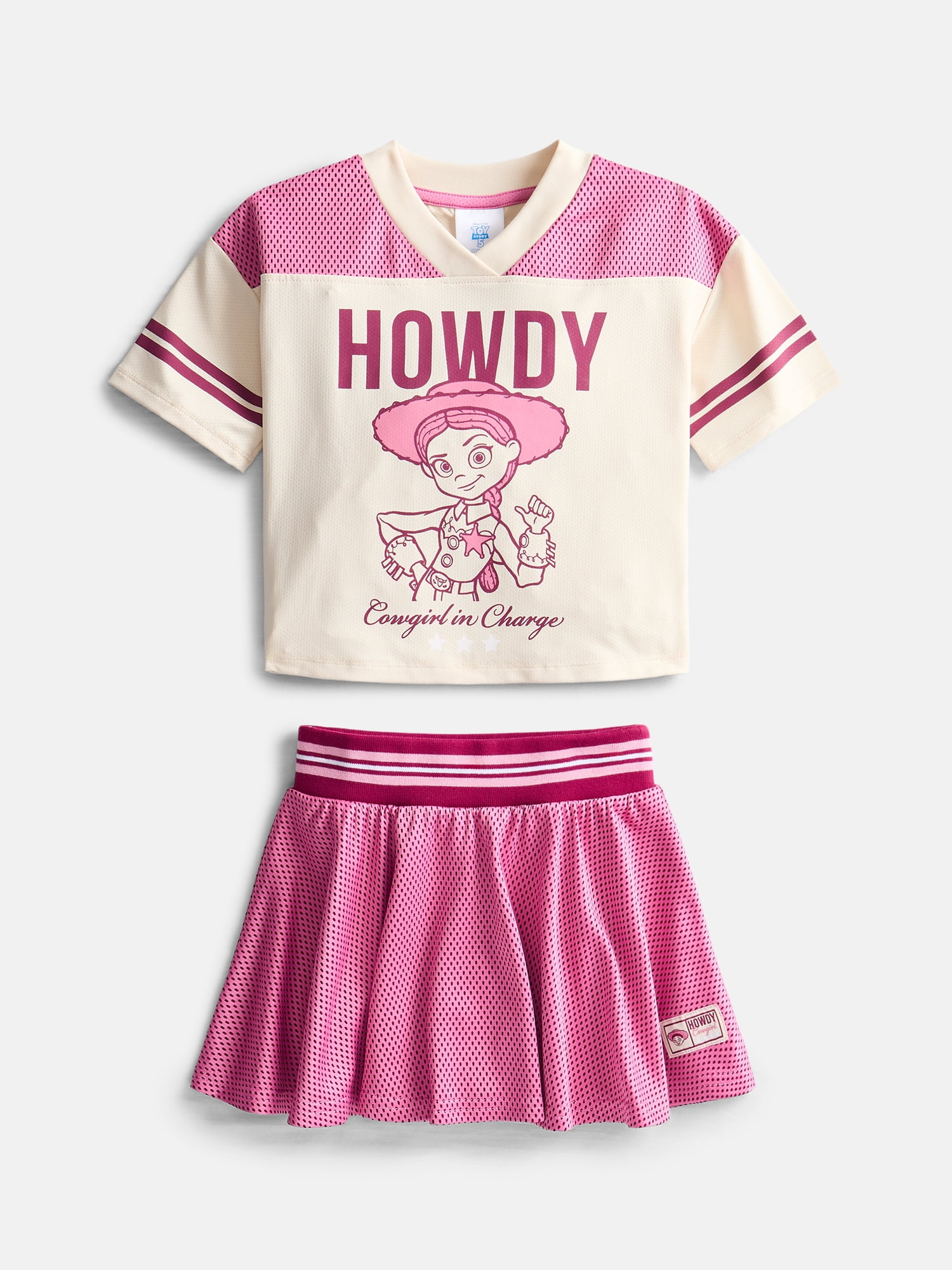 Toy Story Toddler Girls Short Sleeve Graphic Jersey and Skirt Set, 2 Piece, Sizes 12M-5T