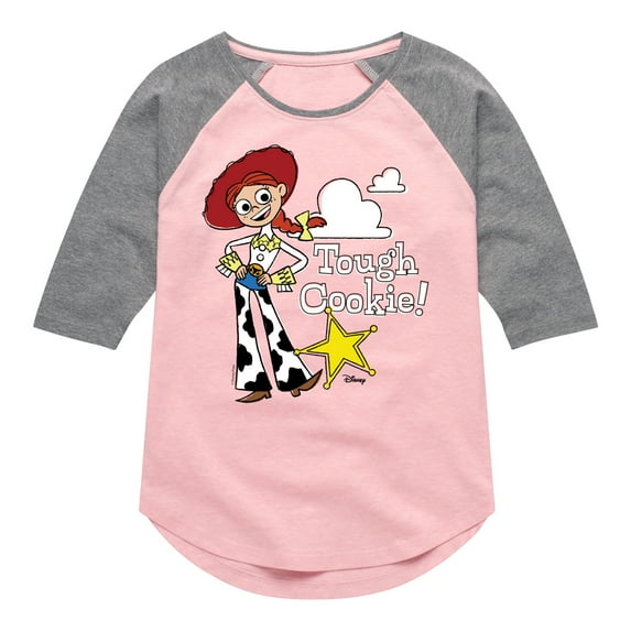 Toy Story - Jessie Tough Cookie - Toddler & Youth Girls Raglan Graphic T-Shirt