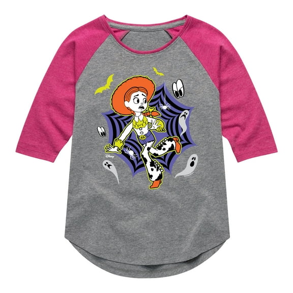 Toy Story - Jessie Web - Toddler & Youth Girls Raglan Graphic T-Shirt