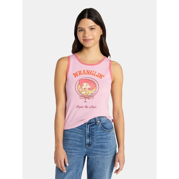 Toy Story Jessie Women's Wranglin Graphic Rib Tank Top, Sizes XXS-XXL