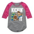 thumbnail image 1 of Toy Story - Kickin It - Toddler And Youth Girls Raglan Graphic T-Shirt, 1 of 5