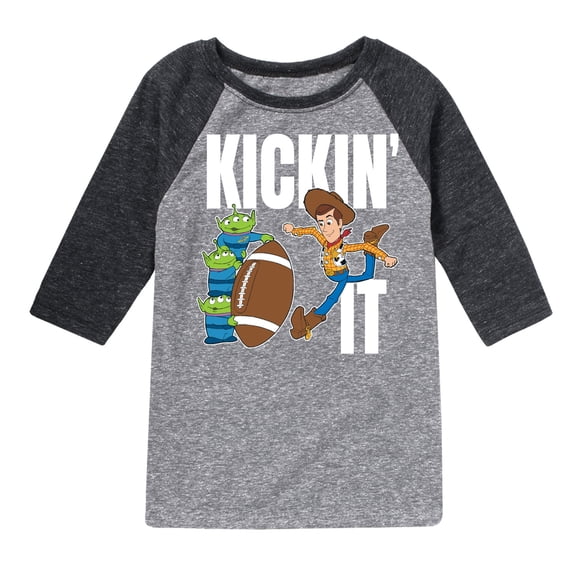 Toy Story - Kickin It - Toddler And Youth Raglan Graphic T-Shirt