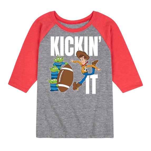 Toy Story - Kickin It - Toddler And Youth Raglan Graphic T-Shirt