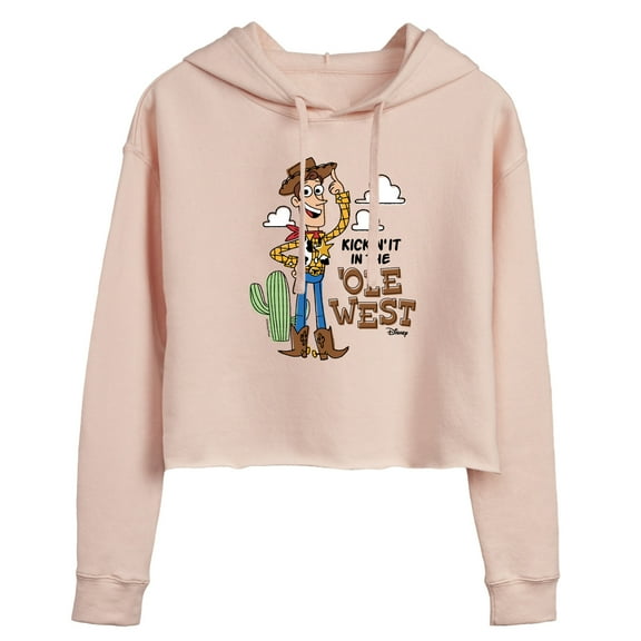Toy Story - Kicking It In The Ole West - Juniors Cropped Pullover Hoodie