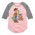 thumbnail image 1 of Toy Story - Kicking It In The Ole West  - Toddler & Youth Girls Raglan Graphic T-Shirt, 1 of 5