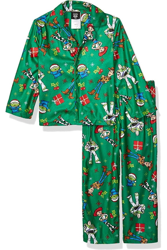 Toy Story Kids Holiday Family Sleepwear Collection 6 Christmas Green