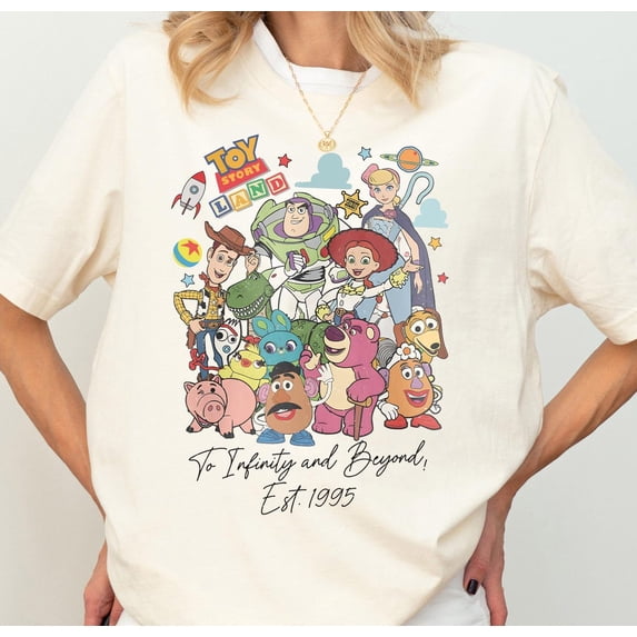 Toy Story Land Shirt, Disney Pixar Shirt, Disneyland Matching Shirt, Disney Woody Jessie Buzz Lightyear Shirt, You've Got A Friend In Me Tee,White Color,Size XL