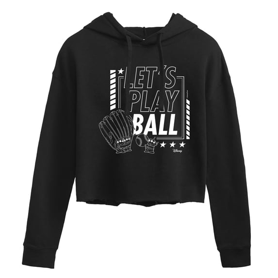 Toy Story - Let's Play Ball - Juniors Cropped Fleece Hoodie Sweatshirt