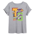 thumbnail image 1 of Toy Story - Letterman Badges - Juniors Oversized Graphic T-Shirt, 1 of 4