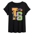 thumbnail image 1 of Toy Story - Letterman Badges - Juniors Oversized Graphic T-Shirt, 1 of 4