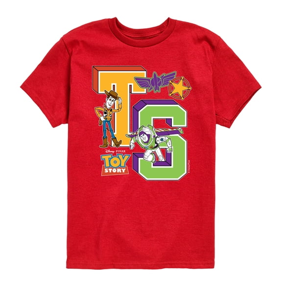 Toy Story - Letterman - Youth Boys Short Sleeve Graphic T-Shirt
