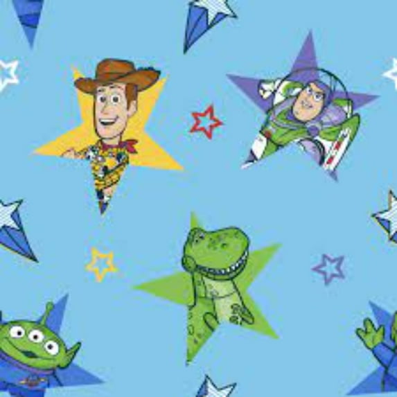Toy Story Light Blue Fleece Fabric