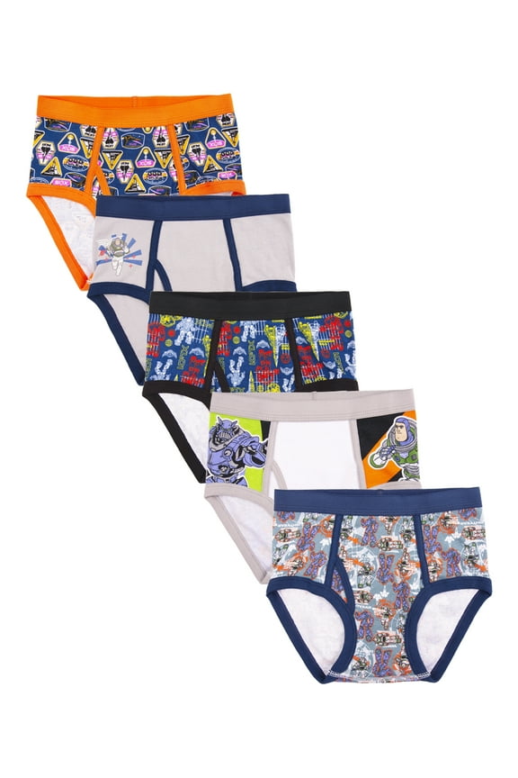 Toy Story Lightyear, Boys Underwear, 5 Pack Briefs Sizes 4-6