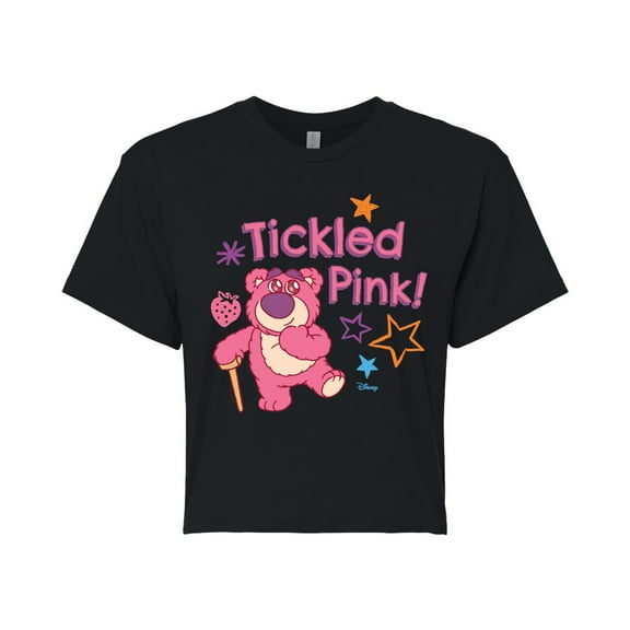 Toy Story - Lotso Tickled Pink - Juniors Cropped Cotton Blend T-Shirt