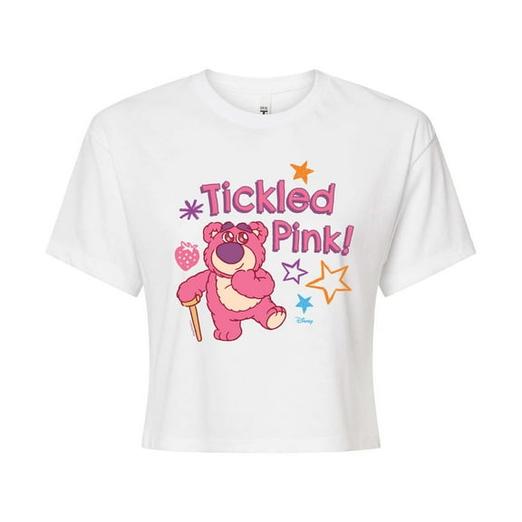 Toy Story - Lotso Tickled Pink - Juniors Cropped Cotton Blend T-Shirt