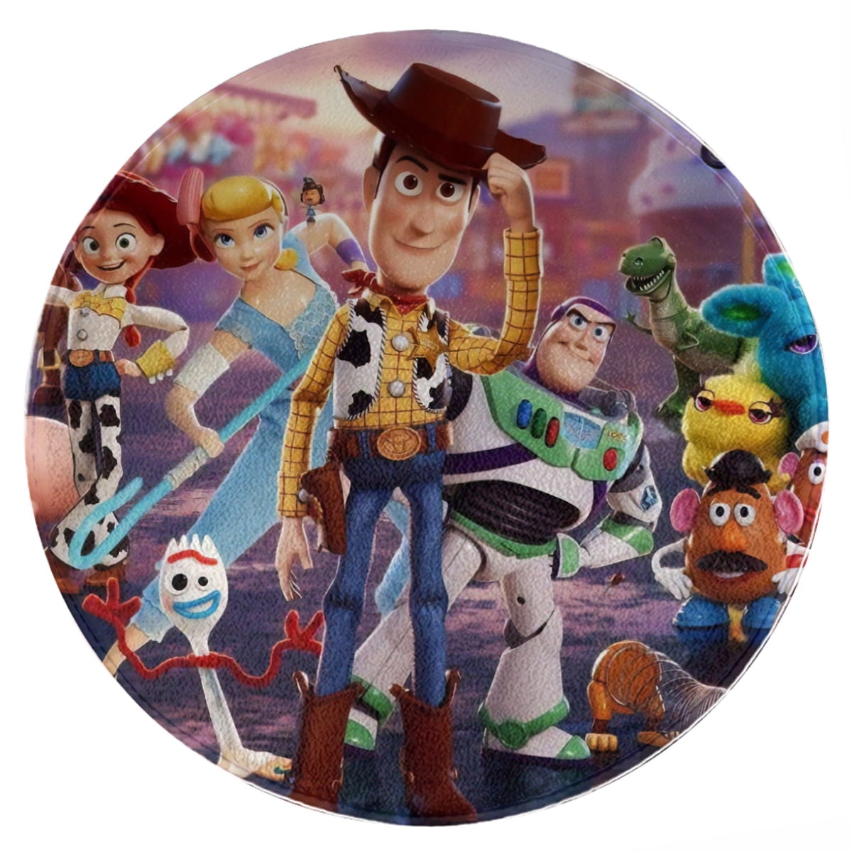 Toy Story Mat Office Chair Mat, Home Round Floor Mat, 39inch Diameter