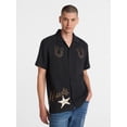 thumbnail image 1 of Disney Pixar Toy Story TS5 Men’s Woody and Bullseye Howdy Embroidered Button Up Shirt, Sizes S-3XL, 1 of 5
