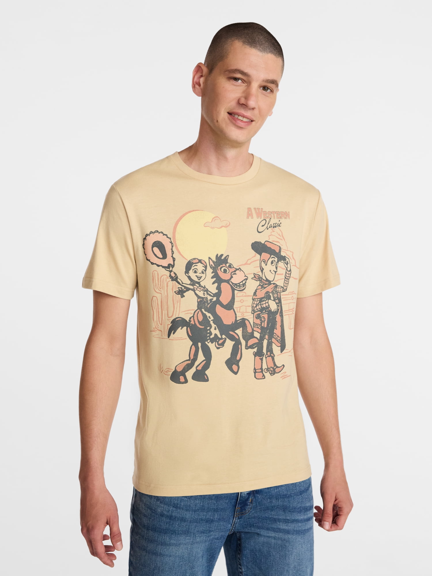 Disney Pixar Toy Story 5 TS5 Men’s Back in the Saddle Graphic Tee, Sizes S-3XL