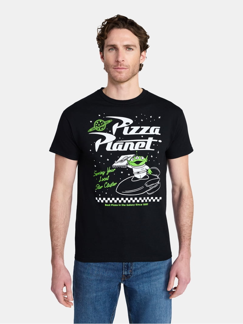 Toy Story Men's and Big Men's Pizza Planet Graphic Tee with Short