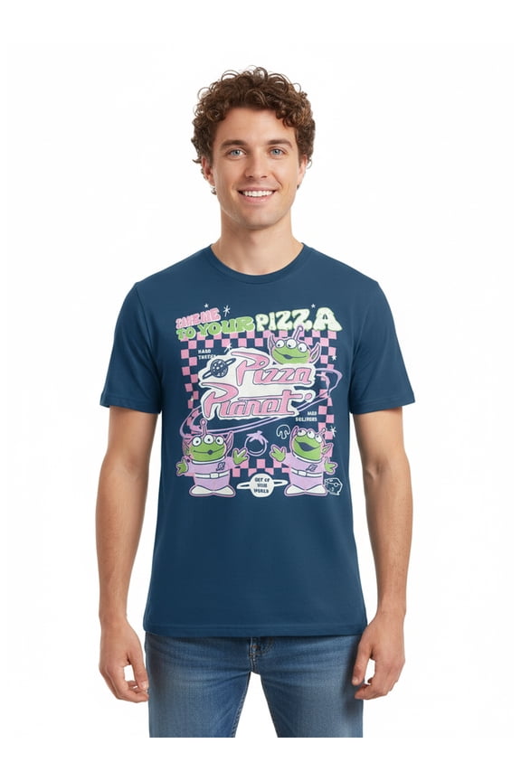 Toy Story, Men's & Big Men's Graphic Tee, Take Me To Your Pizza, Sizes S-3XL