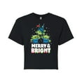 thumbnail image 1 of Toy Story - Merry And Bright - Juniors Cropped Cotton Blend T-Shirt, 1 of 5