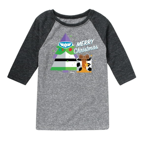 Toy Story - Merry Christmas Toy Story - Toddler And Youth Raglan Graphic T-Shirt