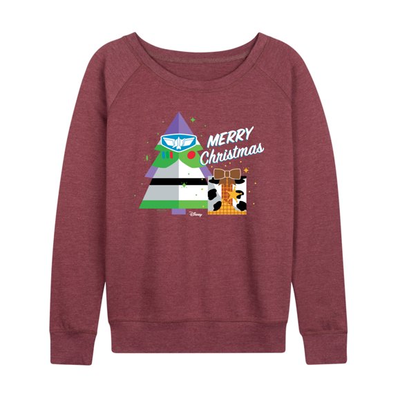 Toy Story - Merry Christmas Toy Story - Women's Lightweight French Terry Long Sleeve Shirt
