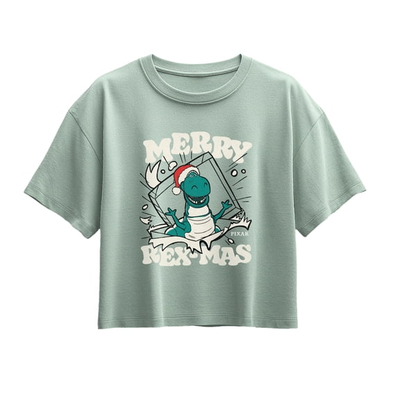 Toy Story - Merry Rexmas - Youth Girls Boxy T-Shirt