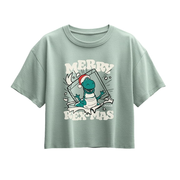 Toy Story - Merry Rexmas - Youth Girls Boxy T-Shirt
