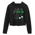 thumbnail image 1 of Toy Story - Neon Rex - Juniors Cropped Pullover Hoodie, 1 of 5