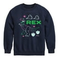 thumbnail image 1 of Toy Story - Neon Rex - Toddler & Youth Crewneck Fleece Sweatshirt, 1 of 5