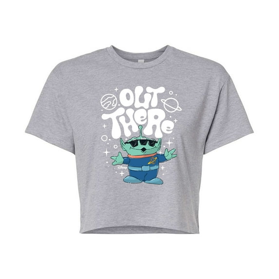Toy Story - Out There - Juniors Cropped Cotton Blend T-Shirt