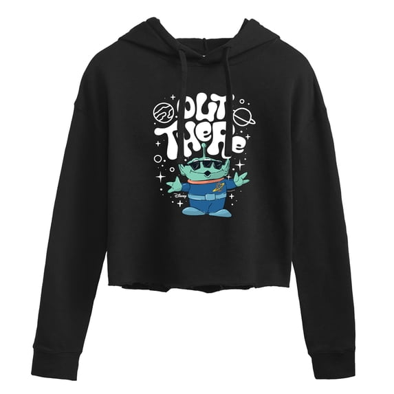 Toy Story - Out There - Juniors Cropped Pullover Hoodie