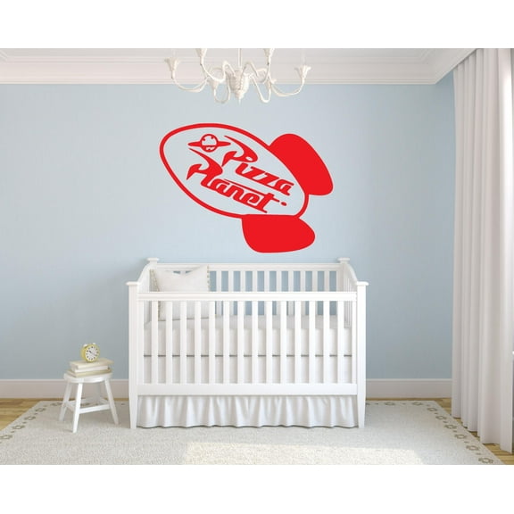 Toy Story Pizza Planet Cartoon Colorful Decors Wall Sticker Art Design Decal for Girls Boys Kids Room Bedroom Nursery Kindergarten House Fun Home Decor Stickers Wall Art Vinyl Decoration (20x20 inch)