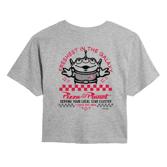 Toy Story - Pizza Planet - Juniors Cropped Graphic T-Shirt