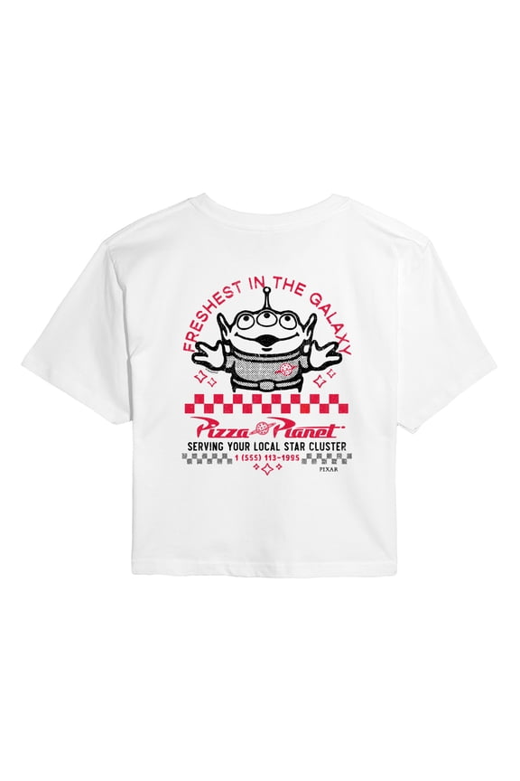 Toy Story - Pizza Planet - Juniors Cropped Graphic T-Shirt