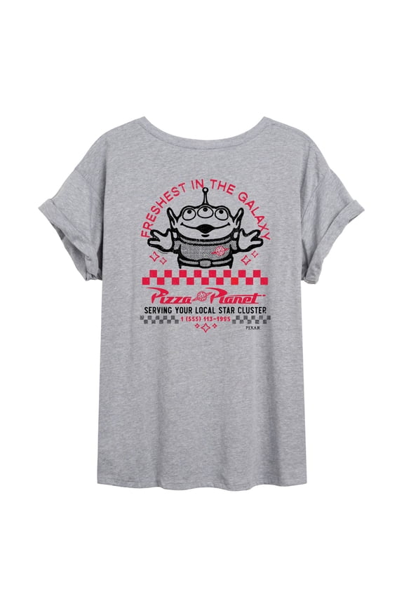 Toy Story - Pizza Planet - Juniors Oversized Graphic T-Shirt