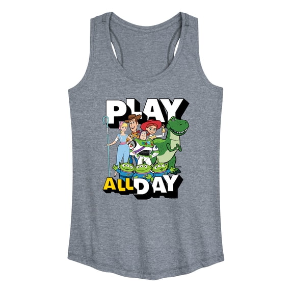 Toy Story - Play All Day - Women's Racerback Graphic Tank