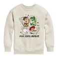 thumbnail image 1 of Toy Story - Play Chill Repeat - Toddler & Youth Crewneck Fleece Sweatshirt, 1 of 5