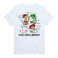 thumbnail image 1 of Toy Story - Play Chill Repeat - Toddler & Youth Short Sleeve Graphic T-Shirt, 1 of 5