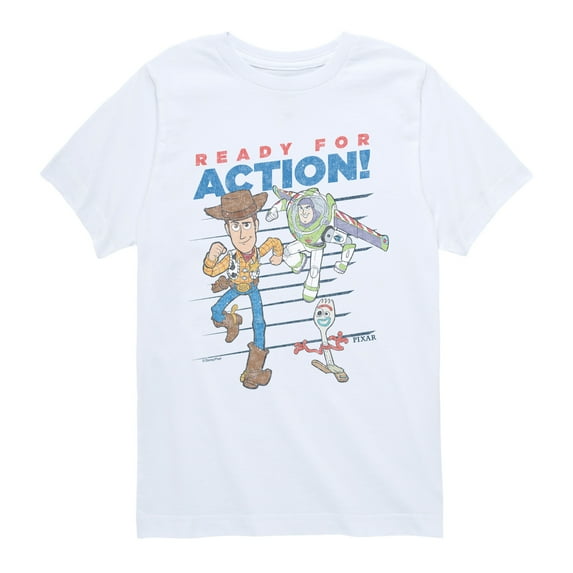 Toy Story - Ready For Action - Youth Boys Short Sleeve Graphic T-Shirt