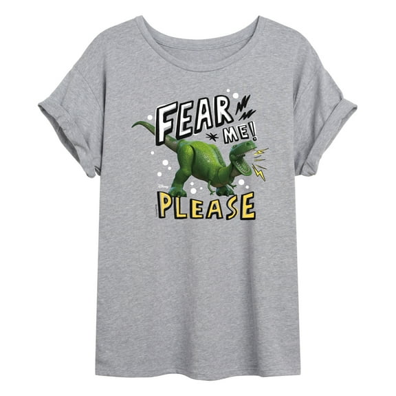 Toy Story - Rex Fear Me Please - Juniors Ideal Flowy Muscle T-Shirt