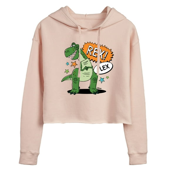 Toy Story - Rex Flex - Juniors Cropped Pullover Hoodie