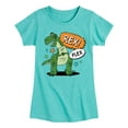thumbnail image 1 of Toy Story - Rex Flex - Toddler & Youth Girls Short Sleeve Graphic T-Shirt, 1 of 5
