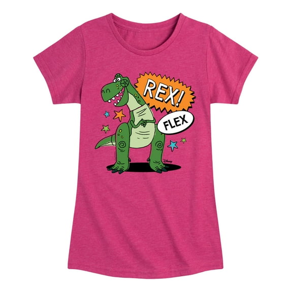 Toy Story - Rex Flex - Toddler & Youth Girls Short Sleeve Graphic T-Shirt