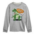 thumbnail image 1 of Toy Story - Rex Flex - Toddler & Youth Long Sleeve Graphic T-Shirt, 1 of 5
