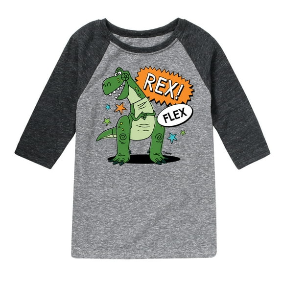 Toy Story - Rex Flex - Toddler & Youth Raglan Graphic T-Shirt